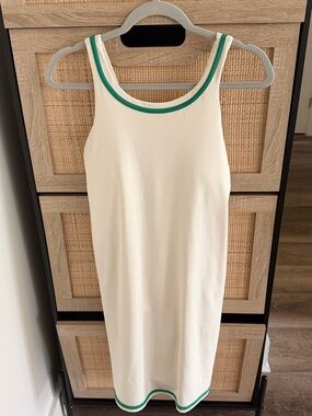 Kyodan Cream Athletic Dress with Green Trim